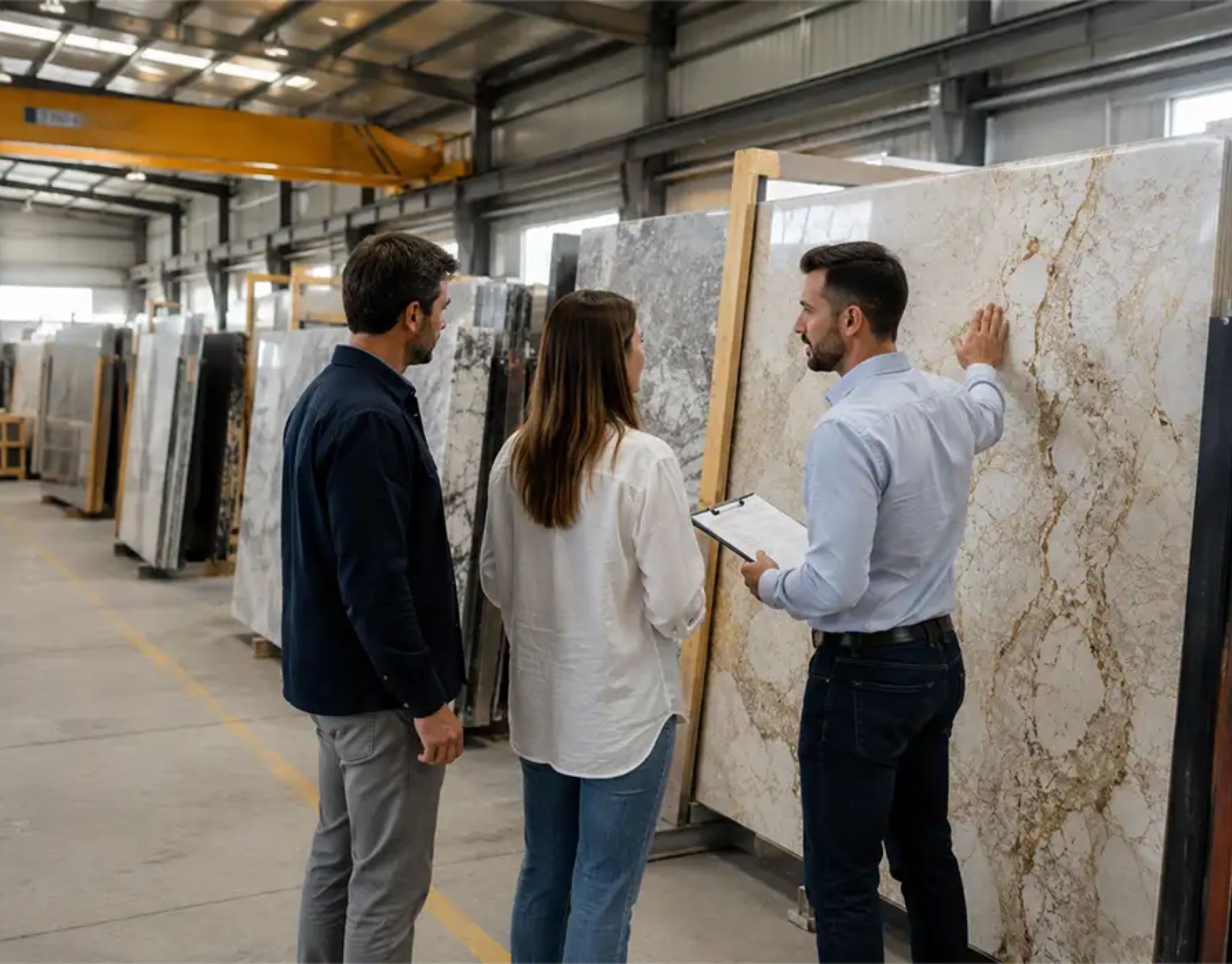 Natural stone selection and individual procurement